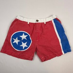 Chubbies Mens Tennessee State Flag Shorts Red Blue White Size M Made in USA